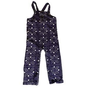 Ade+Ayo Overalls Girls Size 18M Purple White 100% Cotton Tribal Boho Retro Disco